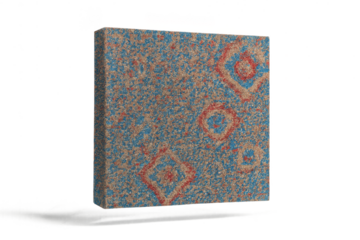 Textured doormat with abstract geometric pattern isolated on transparent background