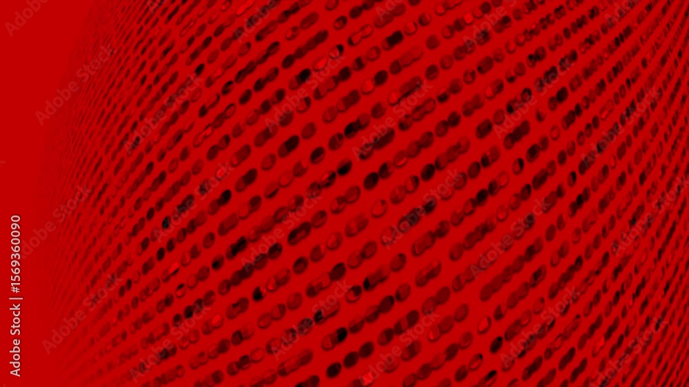 Poster red color diagonally moving circular shapes 3d design loop able geometrical background