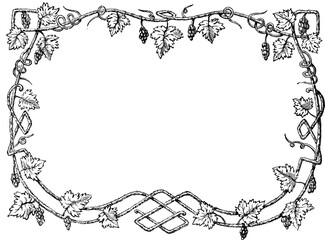 Vintage Banners and Ribbons, Floral Illustrations, vintage design, antique art