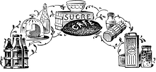 Vintage Banners and Ribbons, Floral Illustrations, vintage design, antique art