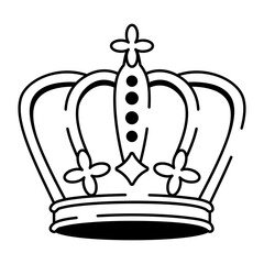 A doodle style icon showing crown
