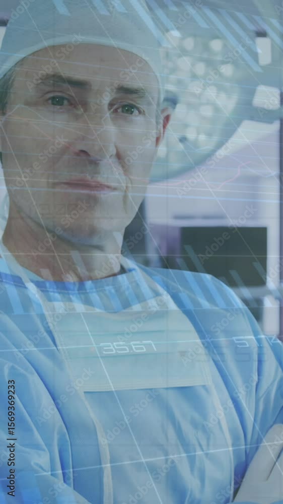 Poster animation of data processing over diverse doctors
