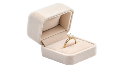 Engagement ring in a box gold diamond solitaire wedding proposal jewelry gift for her love celebration occasion