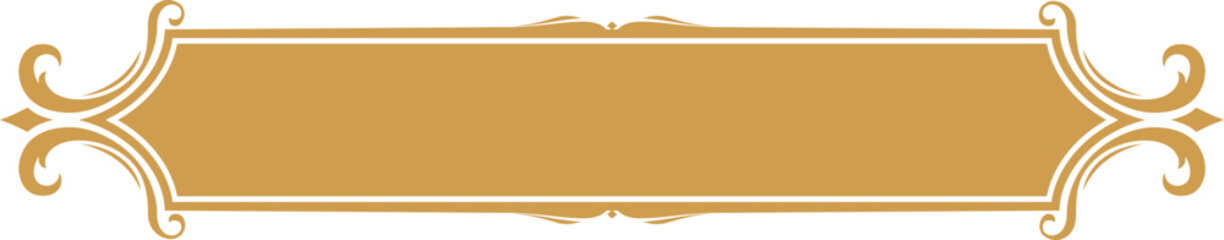 Luxury Gold Premium Label. Golden Name Plate Element