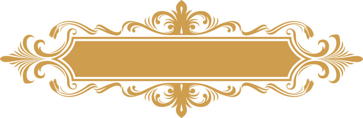 Luxury Gold Premium Label. Golden Name Plate Element