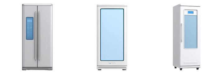Smart refrigerator screen home appliance technology with modern design and digital display