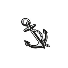 anchor abstract logo modern style