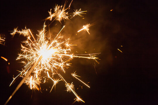 Sparkler shooting out sparks