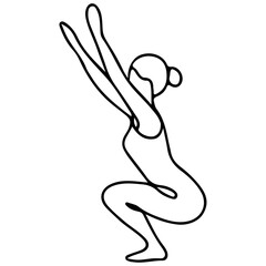 Fototapeta premium black silhouette of a woman