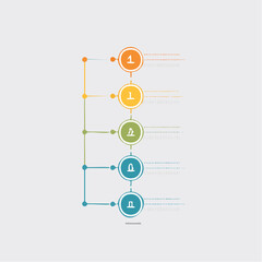 A vertical vector timeline with four key stages and clean connectors. Ideal for educational, business, or project-based presentations.