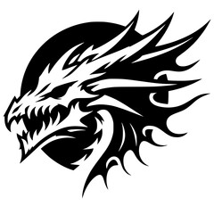 Dragon demon silhouette