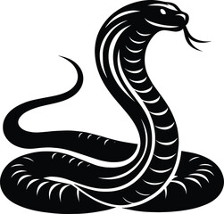 King Cobra big snake vector illustration isolated on a white background