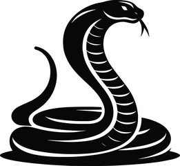 King Cobra big snake vector illustration isolated on a white background