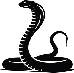 King Cobra big snake vector illustration isolated on a white background