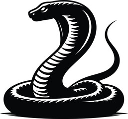 King Cobra big snake vector illustration isolated on a white background