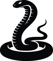 King Cobra big snake vector illustration isolated on a white background