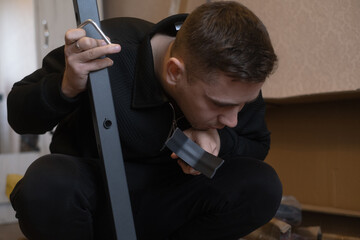 Furniture repair and assembly specialist updates furniture at home without the need for removal or...