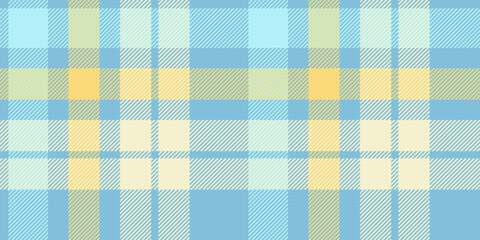 Light Blue and Yellow Plaid Pattern, Seamless Tartan Checkered Design, Perfect for Textiles, Wallpapers, Fashion, and Spring-Themed Decor