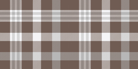 Brown and Gray Plaid Pattern, Seamless Tartan Checkered Design with Neutral Tones, Ideal for Textiles, Minimalist Fashion, Modern Interiors, and Wallpaper