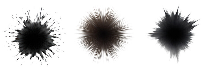 Obraz premium Shadow burst effect with dark energy explosion in dramatic abstract shapes on transparency background
