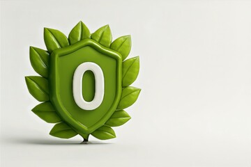 Zero Emissions Badge with Leaf Petal Design