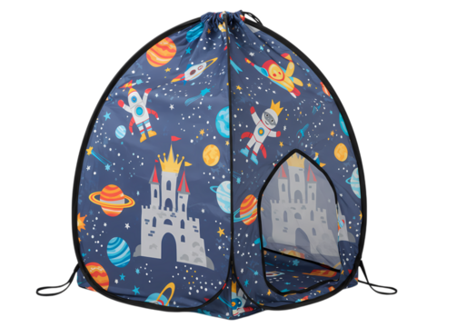 Kids SpaceThemed Play Tent A Galaxy of Fun isolated on transparent background - Powered by Adobe