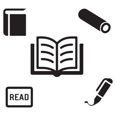 Educational element silhouette icon design. 