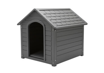 Gray Plastic Dog House isolated on transparent background