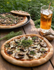 Mushroom pizza