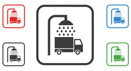 This set of transportation icons features diverse vehicles like cars, trucks, buses, trains, airplanes, and ships, perfect for illustrating travel and delivery