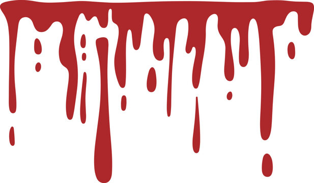 Blood splatter vector set, red liquid drips, horror stains, realistic blood drops, isolated gore effect, dripping shapes, Halloween design elements