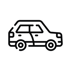 Visually appealing linear icon of automotive vehicle