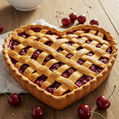 HeartShaped Cherry Pie Delicious Pastry Recipe and Baking Inspiration