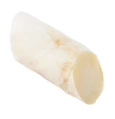Piece of raw asparagus spear isolated on white