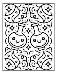 Fototapeta premium trippy groovy coloring pages for kids