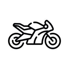 A captivating outline icon of stylish motorbike icon © CreativeStudio