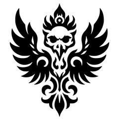 Garuda skull silhouette