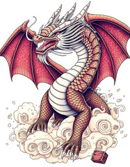 Whimsical Cartoon Dragon – Colorful Fantasy Character for Kids & Creatives