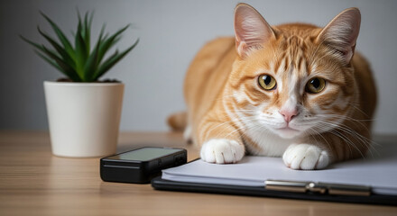 cat on a table