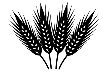 Classic Wheat Bundle Silhouette – Farm Crop Vector Design