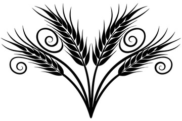 Obraz premium wheat ears vector