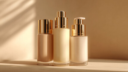 Three skincare cream bottles for women, including Vaseline, against a clean backdrop