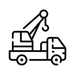 Naklejka premium A premium linear icon of active tow truck
