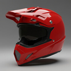 Red Motocross Helmet Protective Gear for OffRoad Riding
