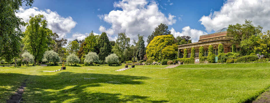 The Valley Gardens is a grade II listed public park in Harrogate, created in 1887 to commemorate the golden jubilee of Queen Victoria. Harrogate, North Yorkshire, United Kingdom.