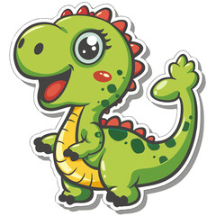 Naklejka premium Smiling Dinosaur V2