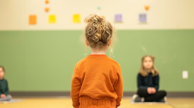 Kids Meditating in Classroom - Powered by Adobe