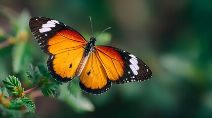 Macro portrait of a butterfly with delicate wings / 繊細な羽を広げる美しい蝶のマクロポートレート