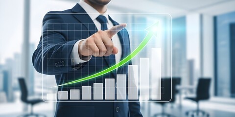 Business Growth Chart with Chess Pieces