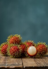 新鮮なランブタン 木の上で輝く実 甘くジューシー